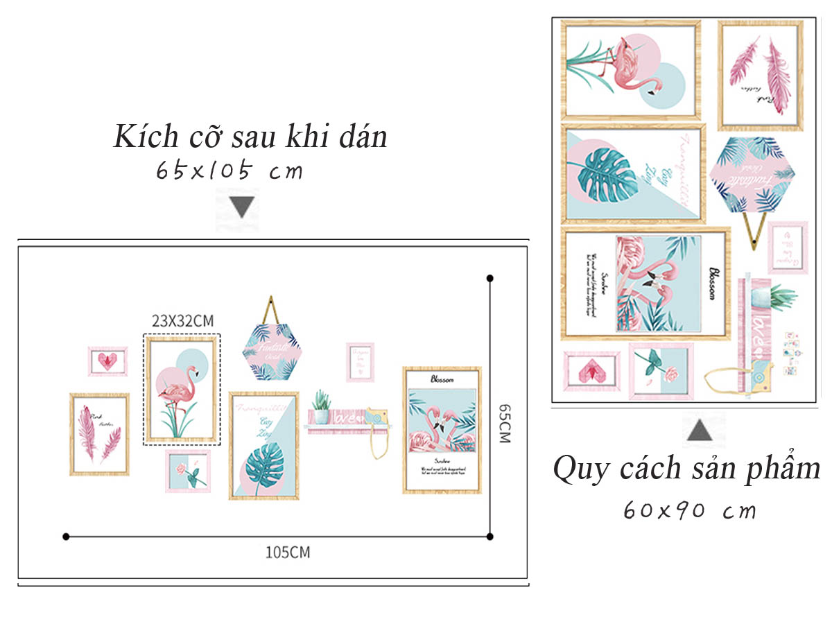 KHUNG ẢNH HẠC HỒNG LÁ XANH