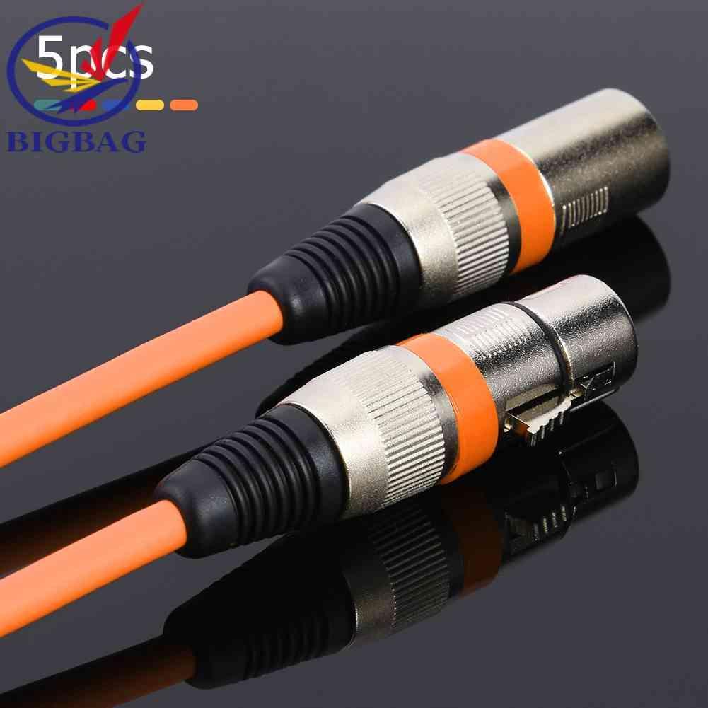 Set 5 Dây Cáp Âm Thanh 3Pin XLR Mạ Bạc