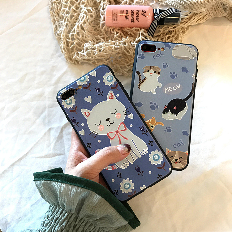 Ốp lưng mèo trắng xinh đẹp dành cho iphone 6-6s-6 plus-6s plus-7-7 plus-8-8 plus