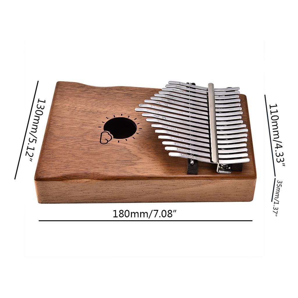 17 Keys Kalimba Thumb Piano Finger Instrument for Kids Musical Toy Brown