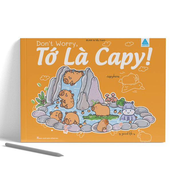 Sách - Don't Worry, Tớ là Capy! - Cuốn sách tô màu tuyệt vời giúp bạn tìm thấy niềm vui đơn giản