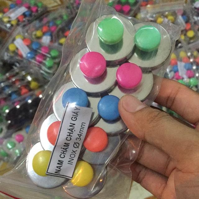 10 viên nam châm đính bảng phi 34mm