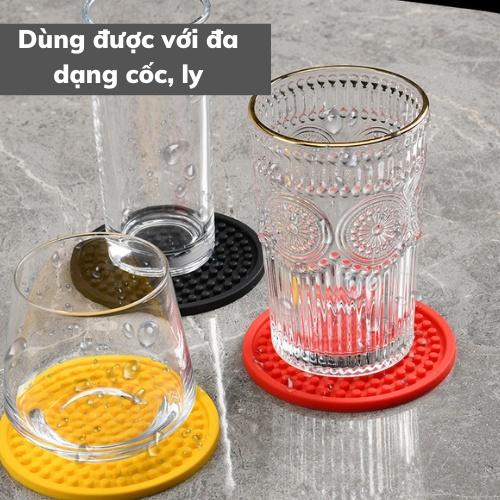 Đế lót ly cao su PVC lót cốc đa năng chất lượng miếng lót ly chống trượt kháng nước sử dụng và vệ sinh bảo hành 1 đổi 1