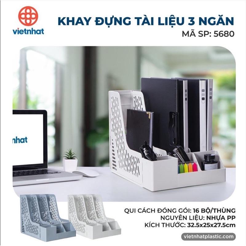 Khay đựng tài liệu 3 ngăn, kệ hồ sơ đựng tài liệu A4 5680