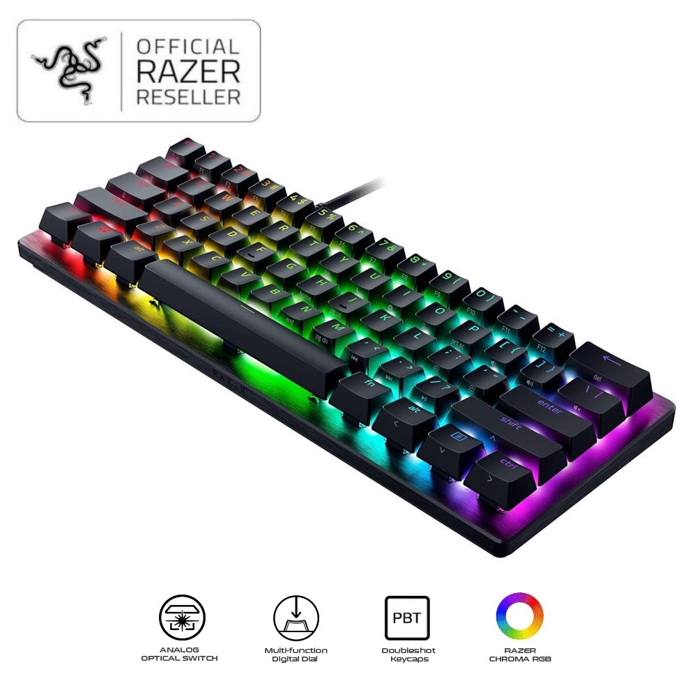 Bàn phím cơ Razer Huntsman V3 Pro Mini (60% Analog Optical) - Hàng chính hãng
