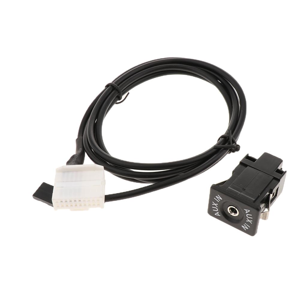 Car USB AUX Switch Socket with Wire Harness Cable Adapter for Toyota Tacoma