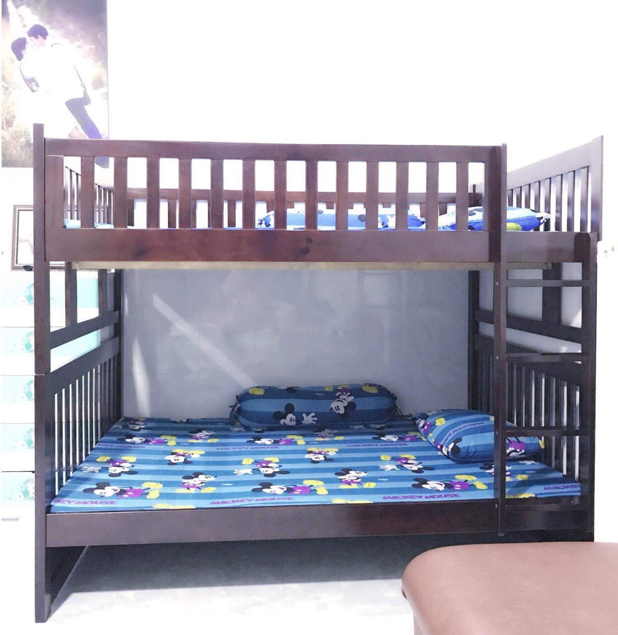 Hình ảnh Giường Tầng Amit 1m4 Gỗ Tự Nhiên Nhập Khẩu Phù Hợp Cho Cả Trẻ Em Và Người Lớn