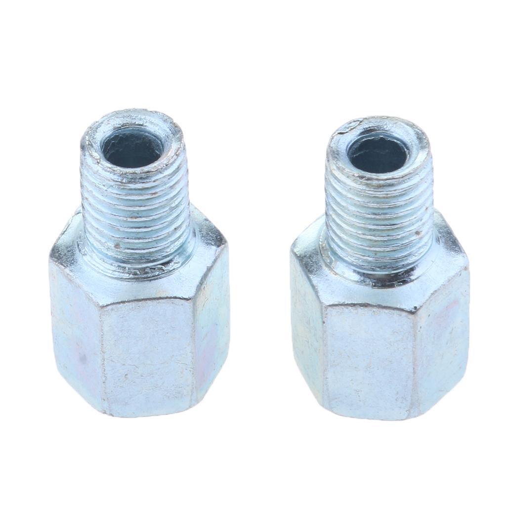 4X Scooter Mirror Adapters 2 Pcs 10mm Female to 10mm Male + 2Pcs 10mm Male to 10mm Female for Motorcycle - 10mm L-H Thread / 10mm R-R Thread