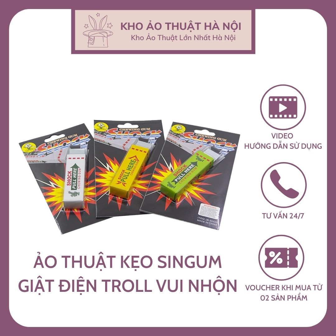 Đồ Ảo Thuật Kẹo Cao Su Shocking, Đạo Cụ Biểu Diễn Đường Phố, Đồ Chơi Sáng Tạo Troll Bạn Bè Vui Nhộn