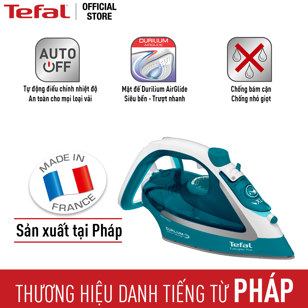 Bàn ủi hơi nước Tefal FV5737E0-2500W, sản xuất tại Pháp - Hàng chính hãng