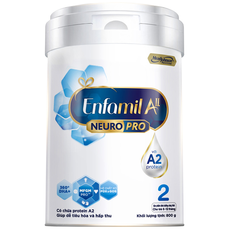 Sữa bột Enfamil A2 Neuropro 2 cho trẻ từ 6 - 12 tháng tuổi – 800g