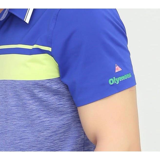 Áo polo nam thể thao cổ sọc trắng - xanh Royal