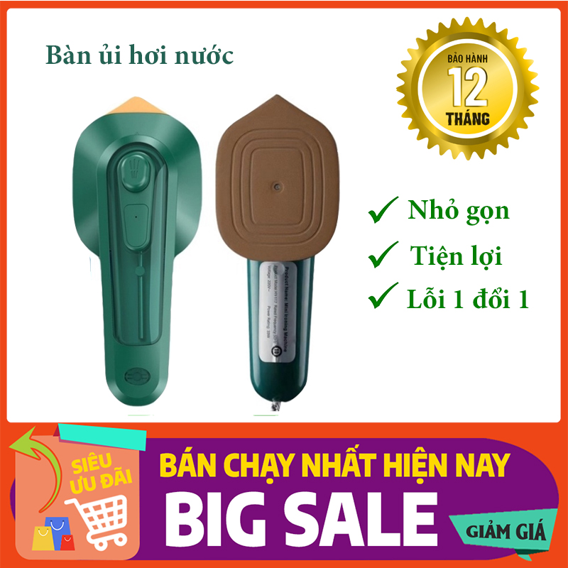 Bàn ủi hơi nước cầm tay mini, bàn là phẳng quần áo khô, ướt tiện mang đi du lịch