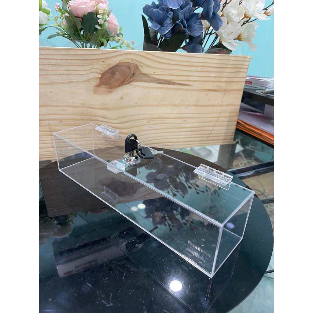 Hộp mica có nắp kèm ổ khóa, hộp đựng thực phẩm, cất giữ trang sức, nhiều kích thước