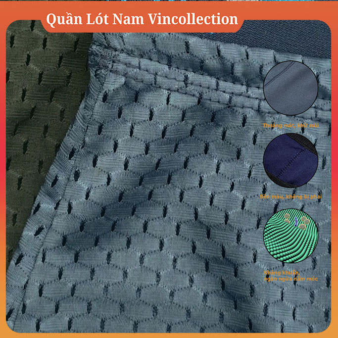 |Combo 5| Quần Lót Nam Chéo  Nhật Huy Vải Lưới Thông Hơi Li Ti Lỗ Nhỏ Cao Cấp Quan lót Của Nam Quần xi líp nam lọt khe to- nhỏ thun lạnh sexy cao cấp - Quần Lót Nam Nhật Huy