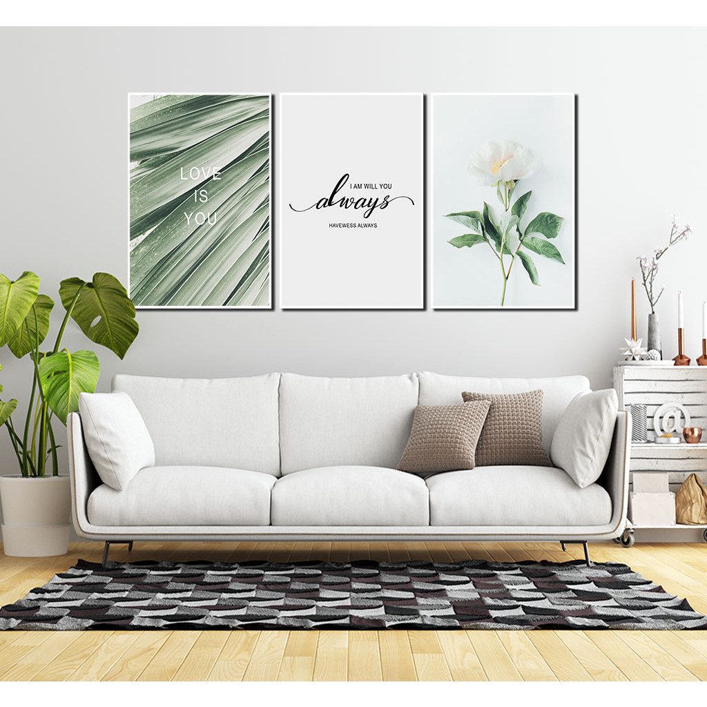 Bộ 3 tranh Canvas treo tường hiện đại