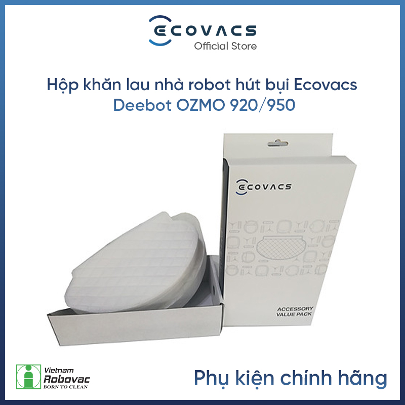 Hộp khăn robot hút bụi lau nhà Deebot OZMO 920/ 950/ (25 cái ) - Hàng chính hãng