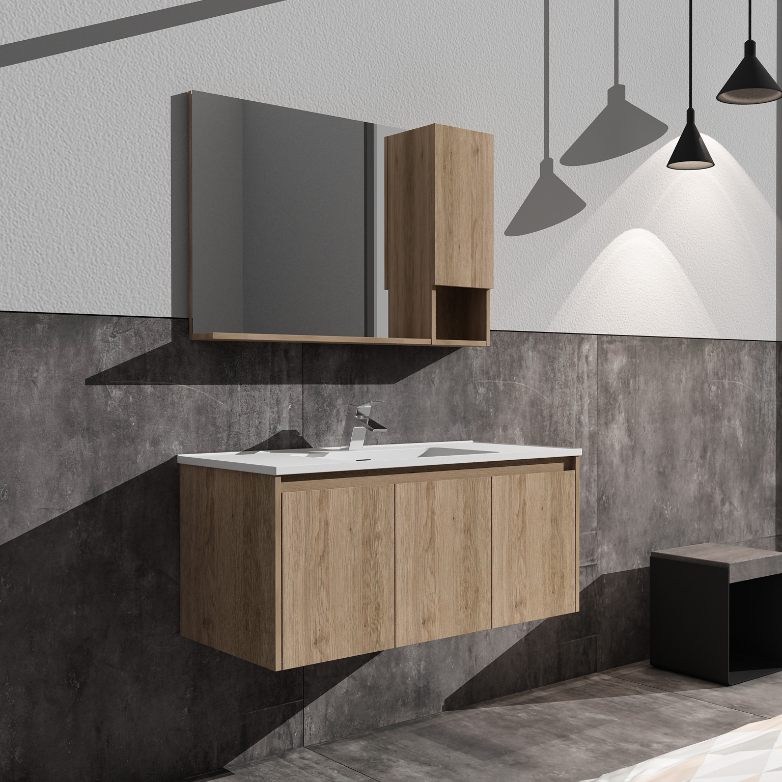 Bộ tủ chậu Lavabo nhập khẩu Tepe PY30010-4 | Thiết Bị Phòng Tắm TEPE | Tiki