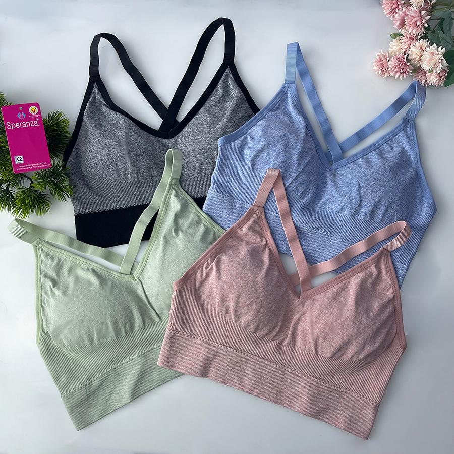 Áo Ngực Thể Thao Nữ Speranza, Bra Tập Gym - Tập Yoga Trẻ Trung, vải cotton thấm hút mồ hôi, 45-55kg mặc vừa vặn SPAT9038