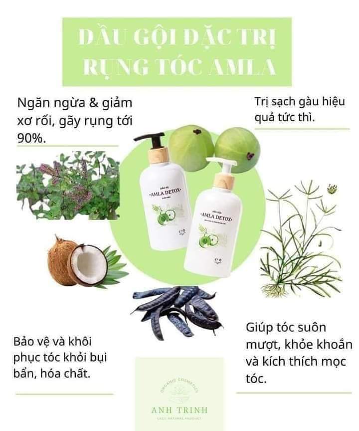 Dầu Gội Amla Detox Sạch Gàu Và Ngừa Rụng Tóc