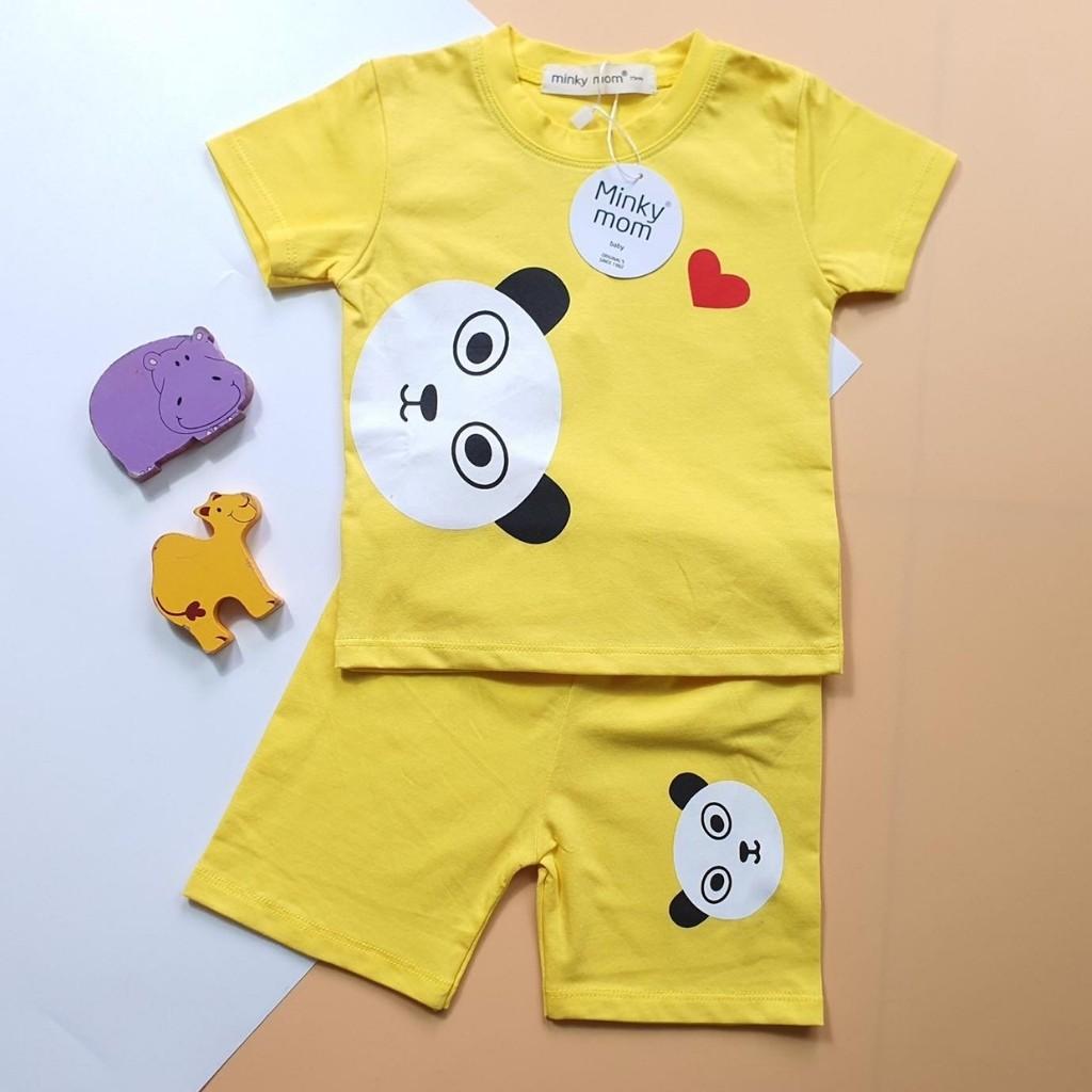 Bộ Cộc Tay Cho Bé FREE SHIP Bộ Minky Mom Cộc Tay Sở Thú Chất Thun Lạnh siêu mềm mịn thoáng mát