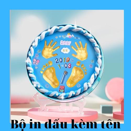 Hộp in dấu vân tay, vân chân cho bé lưu giữ kỉ niệm đầu đời full phụ kiện