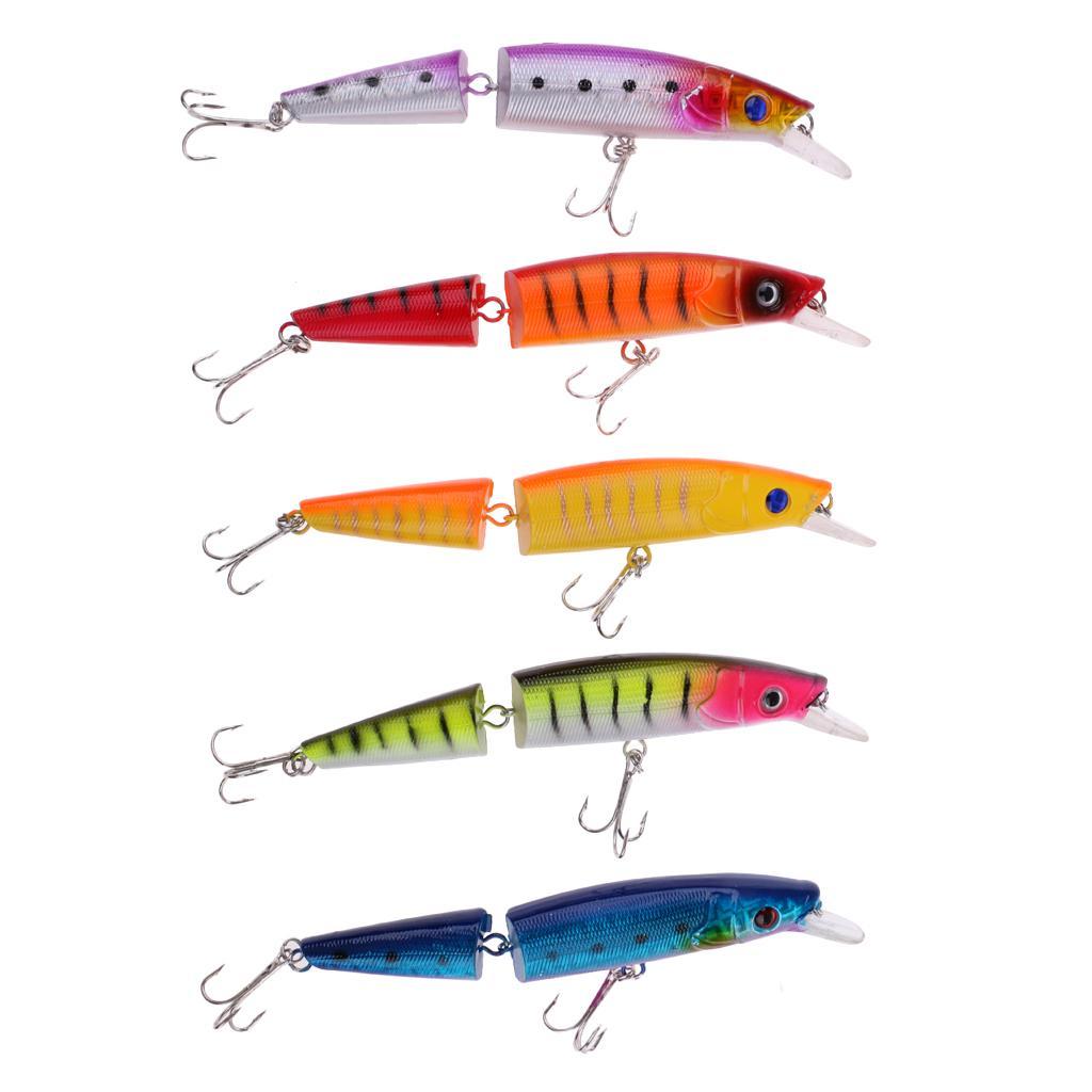 2 Segment Fishing Lure Swimbait Crank Baits Hard Bait Fishing Hooks Tackle
