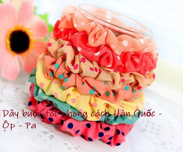 COMBO 5 DÂY CỘT TÓC SCRUNCHIES - NHIỀU MÀU