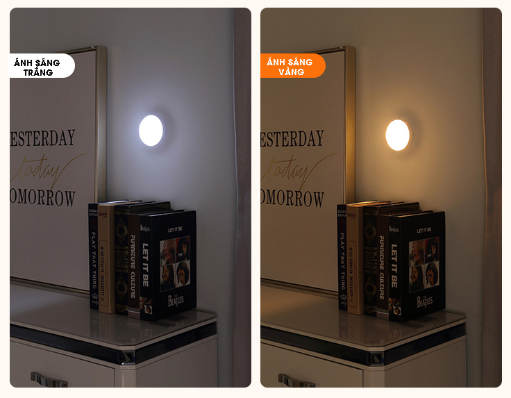 Đèn LED cảm ứng, cảm biến thông minh không dây, Pin sạc, nhận diện người có nam châm gắn tường xoay 360 độ làm đèn học, cho phòng ngủ, nhà vệ sinh, cho tủ quần áo, cầu thang, ban công, hành lang - MH2011