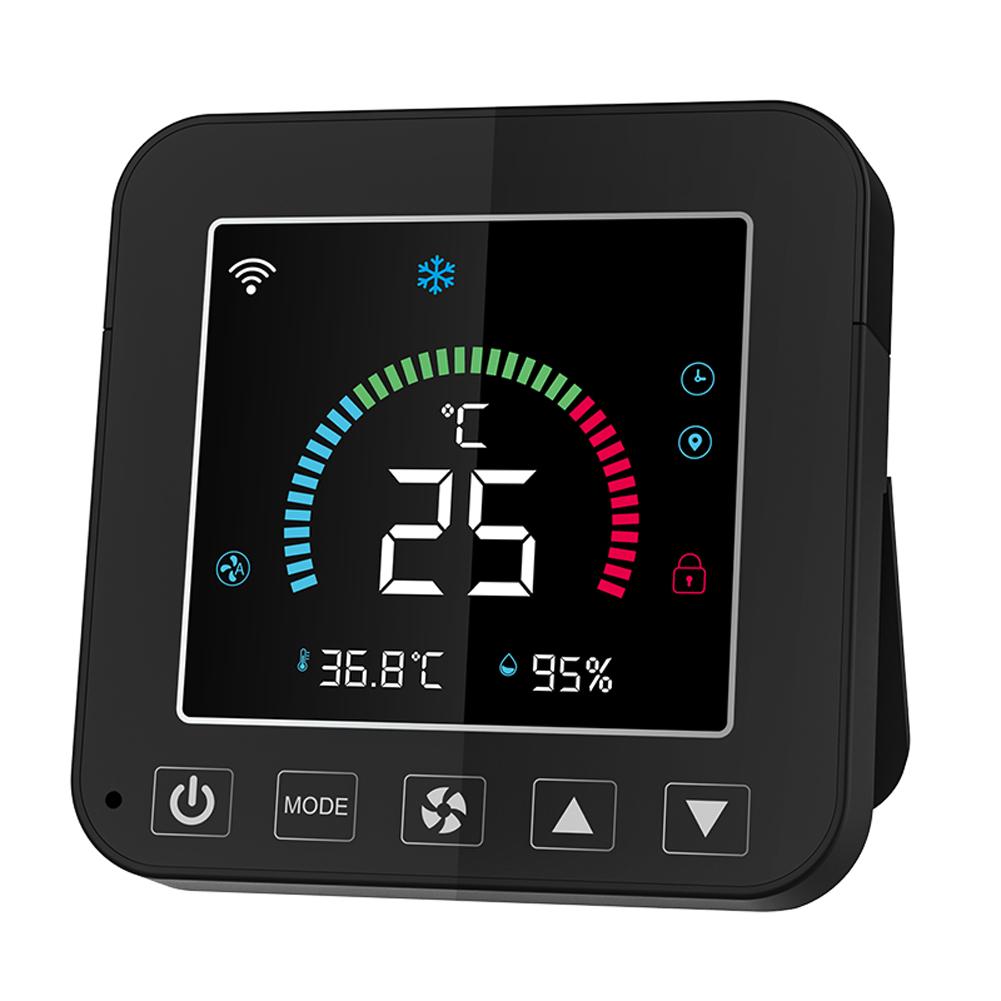 USB Power Supplys Tuya WiFi Intelligent Temperature Humidity Infrared Controller Home Living Room Bedroom Air Conditioner Thermostat LCD Display Screen with Backlight APP Remotes Control