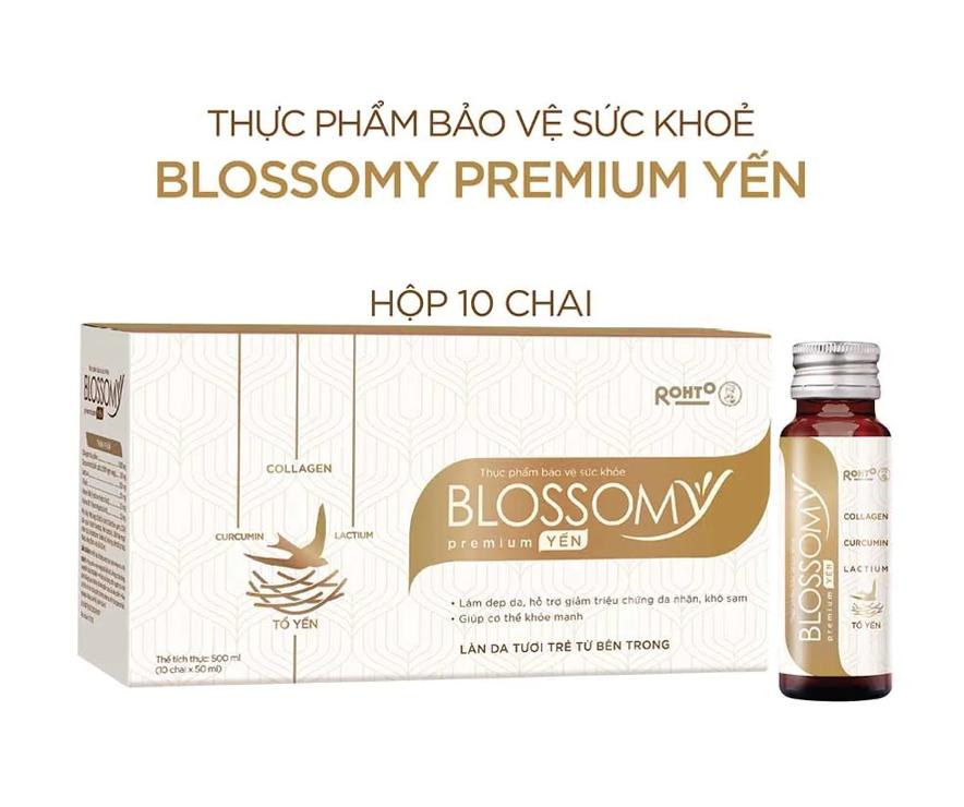 Thực Phẩm Bảo Vệ Sức Khỏe Blossomy Premium Yến Làn Da Tươi Trẻ Từ Bên Trong 50ml x 10 Chai