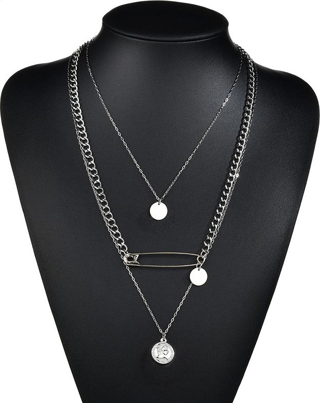 Vòng cổ titan mix kim băng nhiều lớp cool ngầu đa phong cách