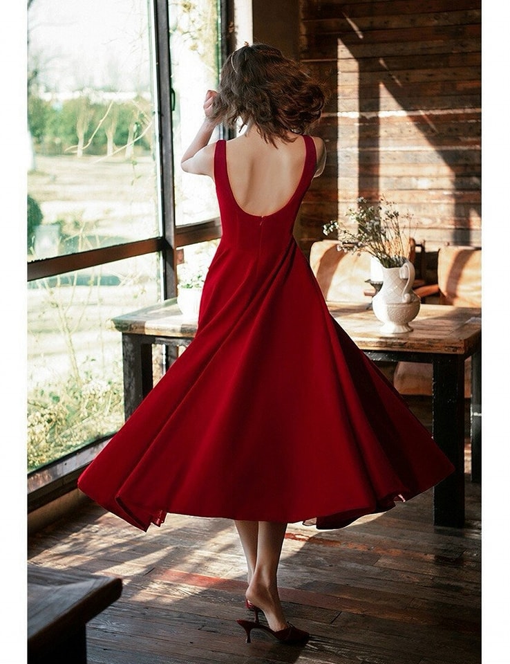 ĐẦM ĐỎ TÙNG XÒE XẾP LI 2 DÂY