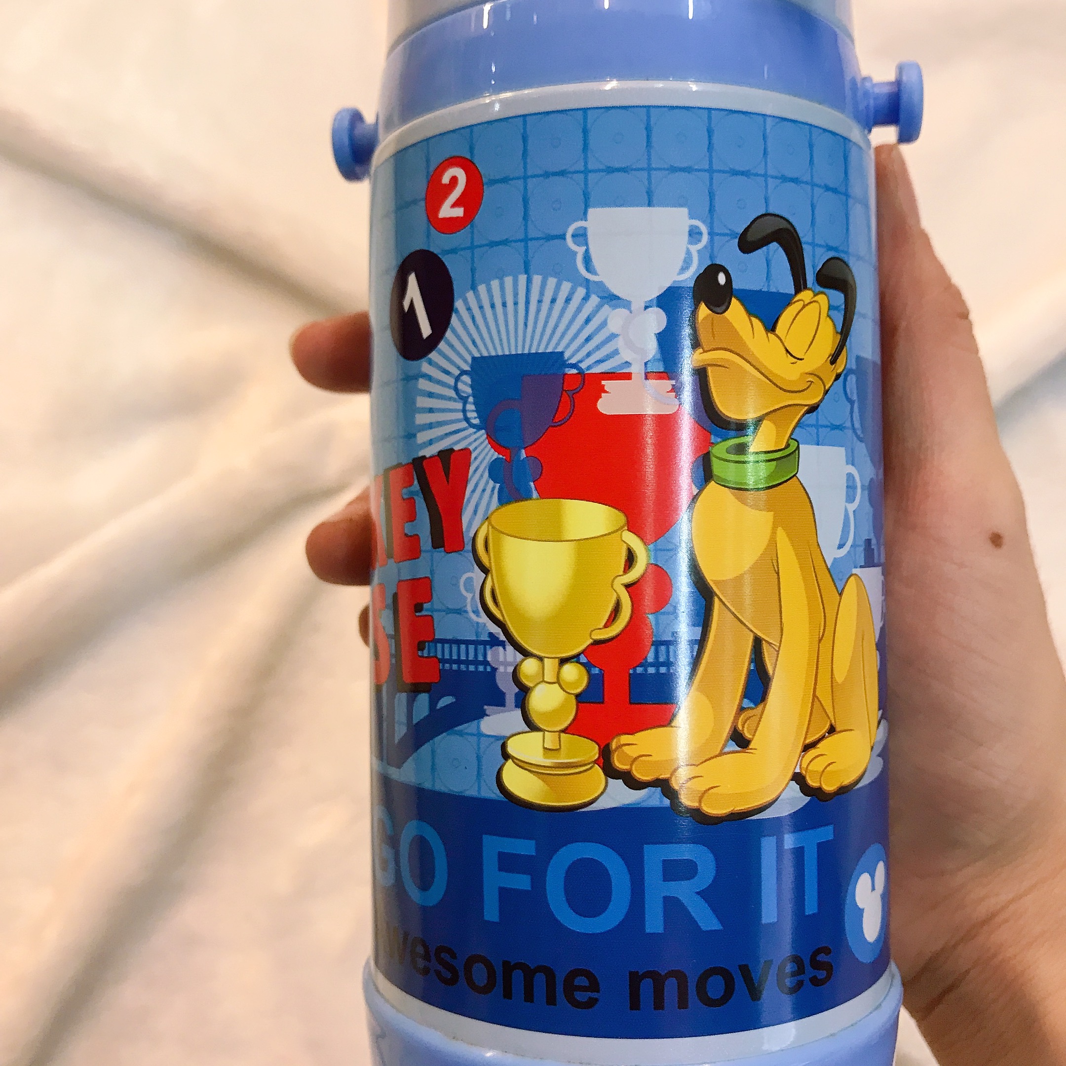 Bình nước giữ nhiệt hình chuột Mickey màu xanh cho trẻ em, các bé, học sinh -  - WD-3413MK