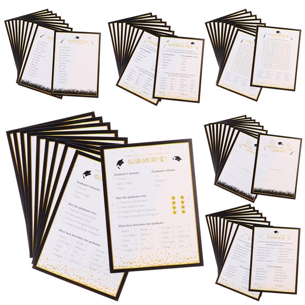 10 Pieces Graduation Question and Answer Game Graduation Season Game Cards