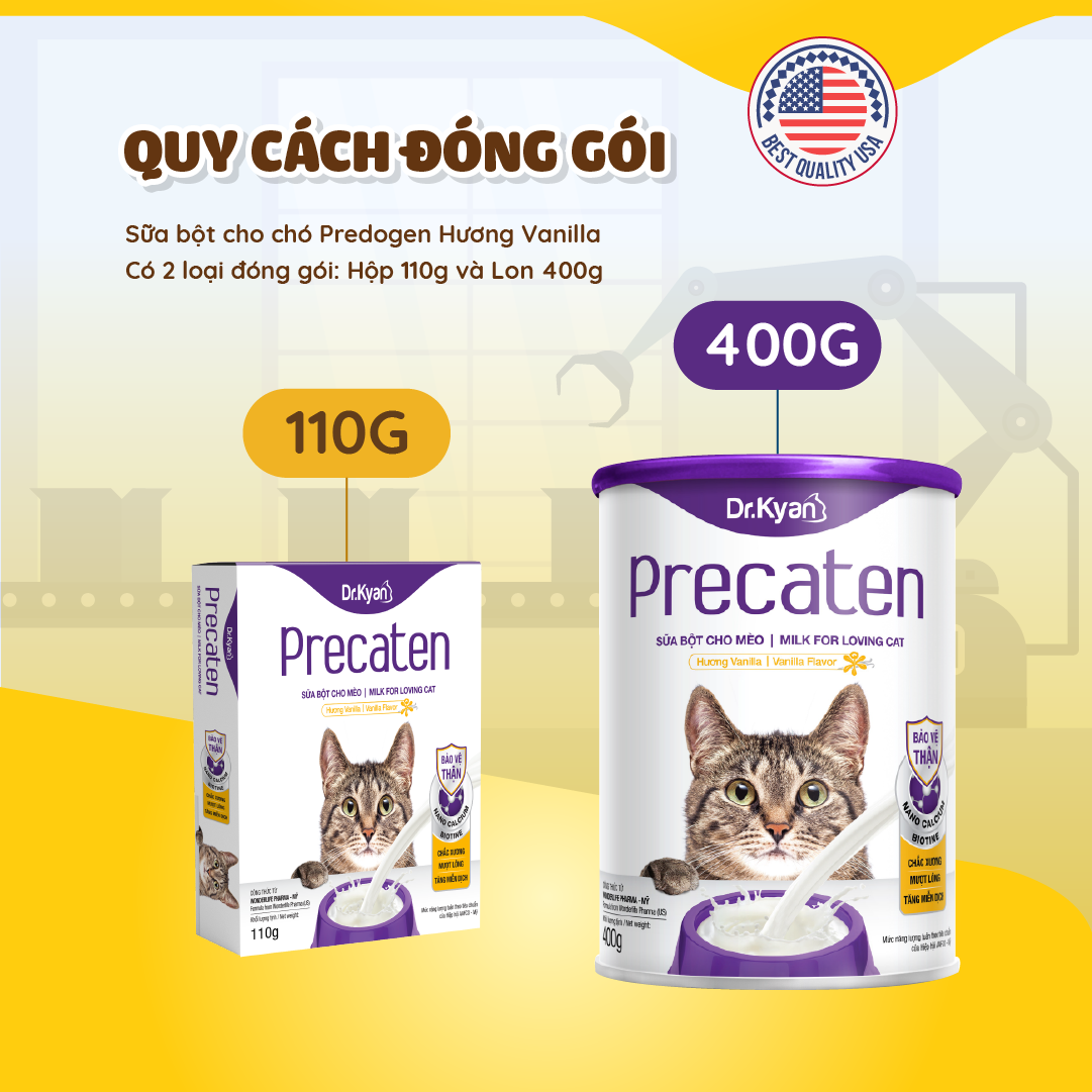 Dr.Kyan - Sữa bột PRECATEN cho mèo lon 400g