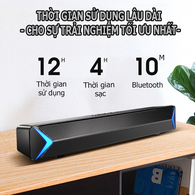 Combo Loa Máy Vi Tính Bluetooth S13, Hỗ Trợ Bluetooth, USB, TF, Jack 3.5mm, Có Đèn Led Sáng 2 Cạnh + Tặng Tai Nghe Chụp Tai CT-770 Cao Cấp