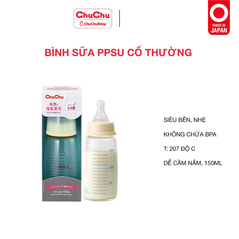 Bình sữa PPSU Chuchu Baby chính hãng