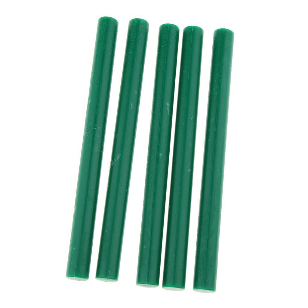 15xVintage Round Sealing Wax Stick Seal Stamp Glue for Wedding Party Green