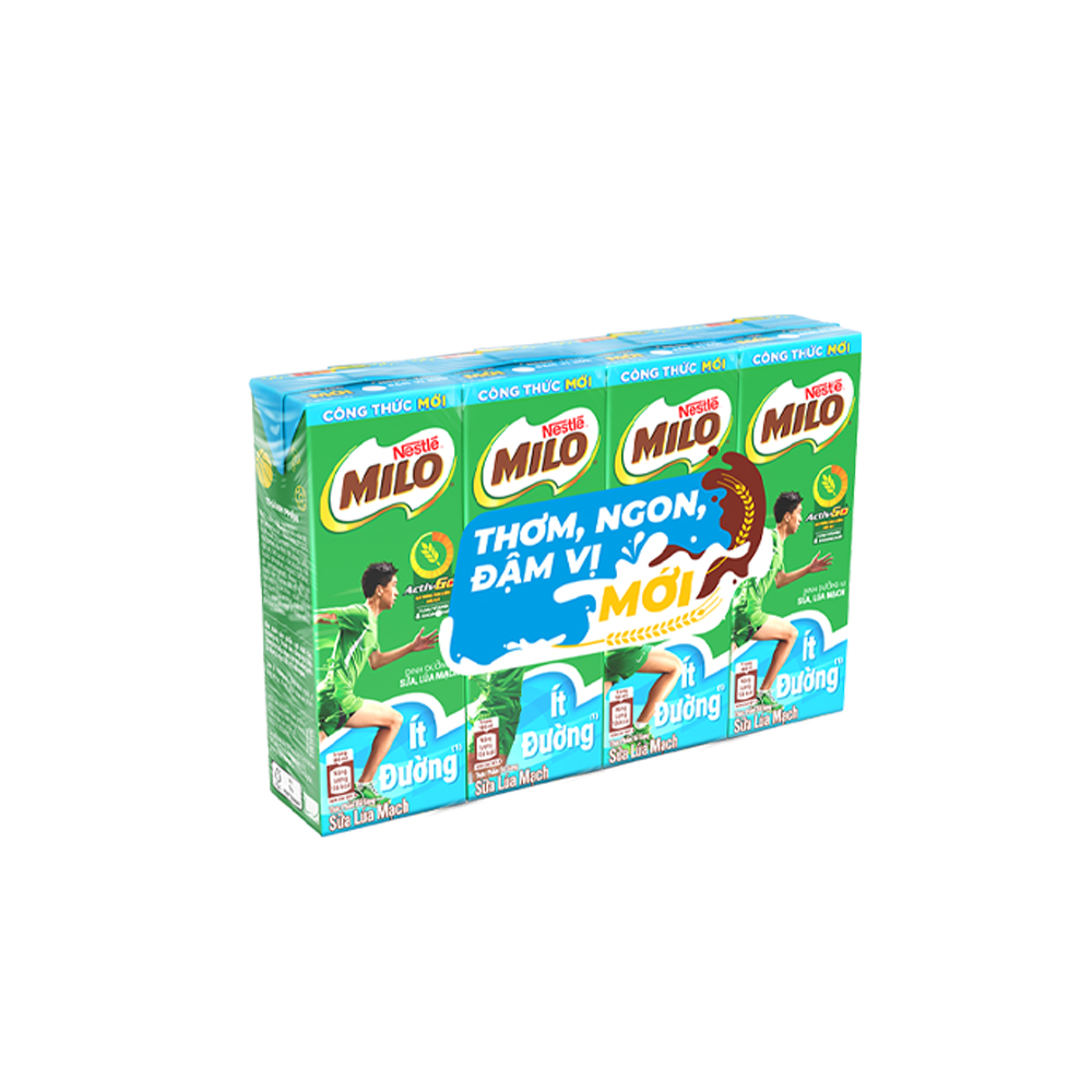 Thùng 48 Hộp Sữa Nestlé Milo Ít Đường (180ml/ Hộp)