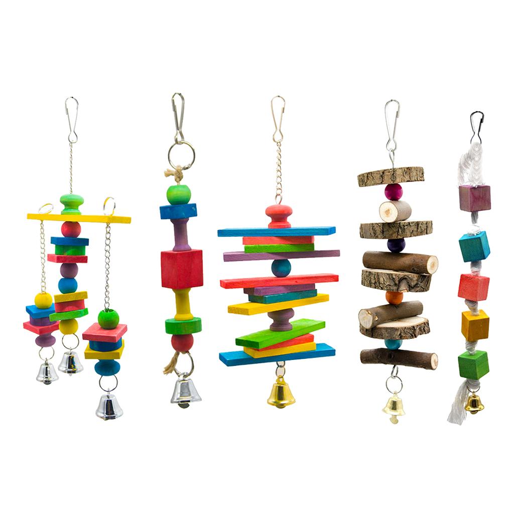 Parrot Toys Bird Swing Bite Chewing Hanging Toys Cage Decoration Type 1