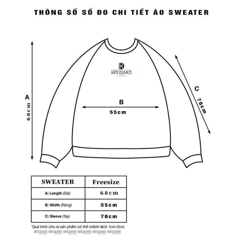 Áo Sweater JUNGLE Chất Nỉ Ngoại Dày Dặn Áo Sweater Tay Bồng Form Rộng Unisex