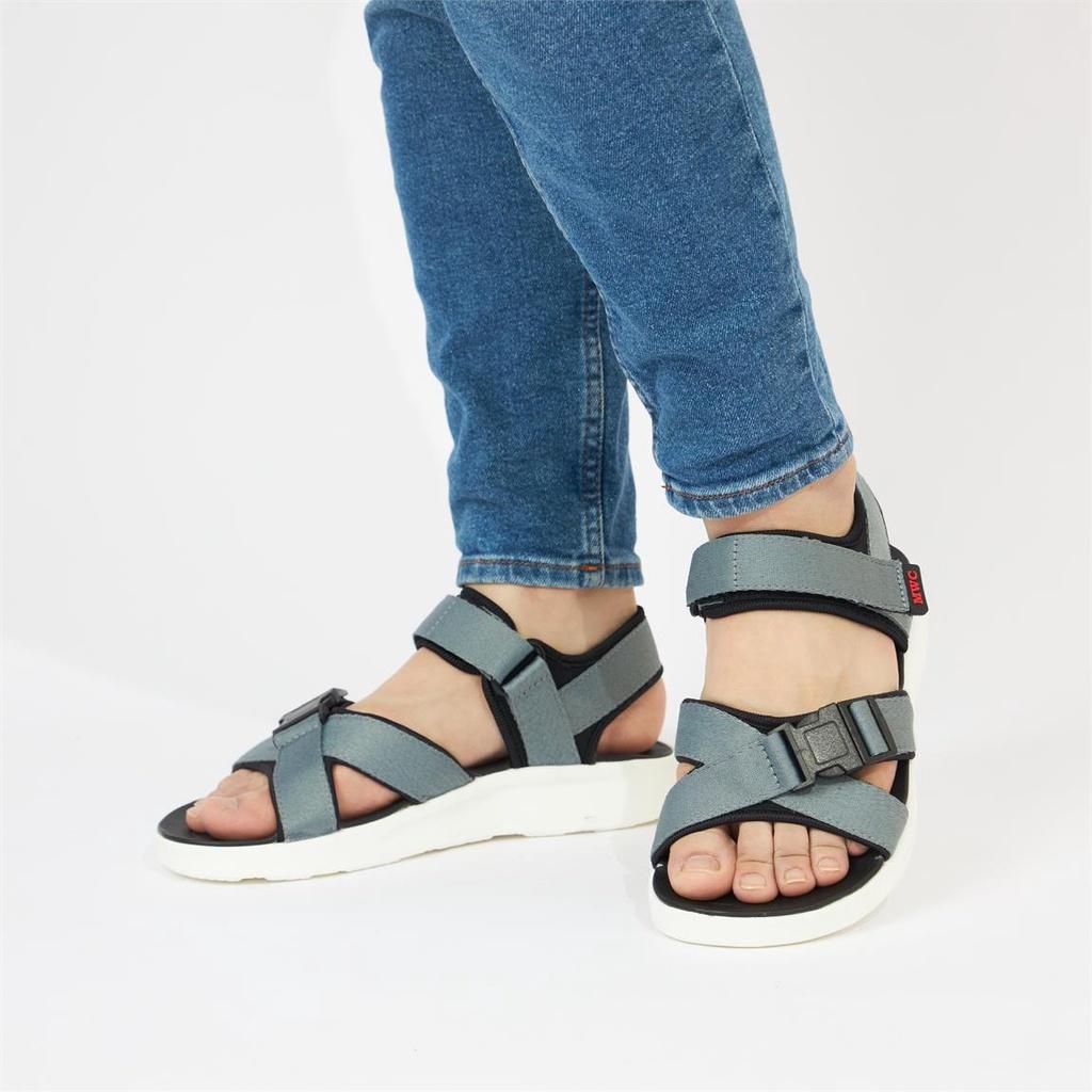 Giày Sandal Nam MWC 7066 - Giày Sandal Nam Quai Chéo Kiểu Dáng Basic Đế Mềm Đi Học, Đi Làm, Đi Chơi