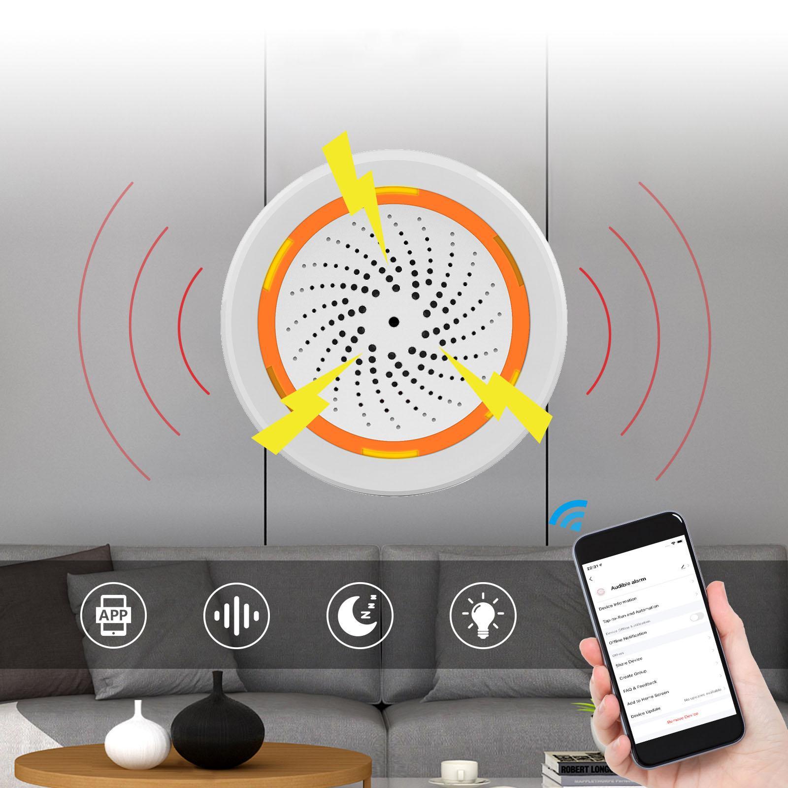 Remote Control Burglar Alarm, , Built in  Alarm, Panic Alarm for Tuya Supply, Threaten Thief Home Safety Patio Garages
