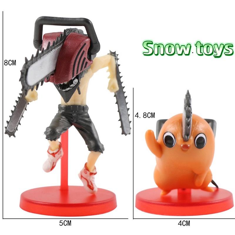 Mô hình Chainsaw Man - Set mô hình nhân vật Denji Pochita Quỷ cưa máy - Kích thước Denji Cao 8cm - Pochita cao 4,8cm