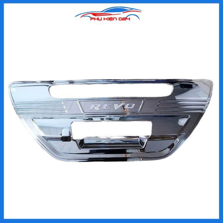 Ốp tay mở cốp mạ Hilux Revo hai màu đen bạc  trang trí xe chống va đập hiệu quả