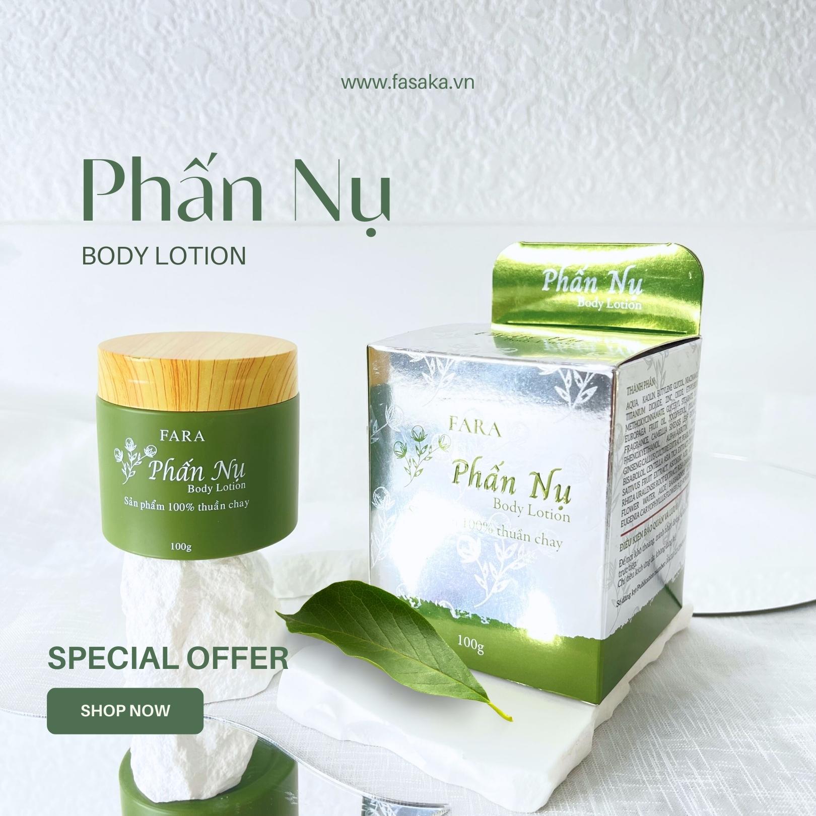 Kem Dưỡng Da Body Lotion Phấn Nụ Fara 100g