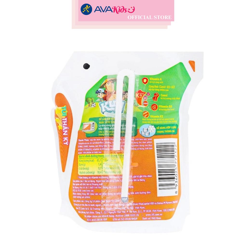 Thùng 24 túi sữa chua uống tiệt trùng LiF Kun vị cam 110 ml (từ 2 tuổi)