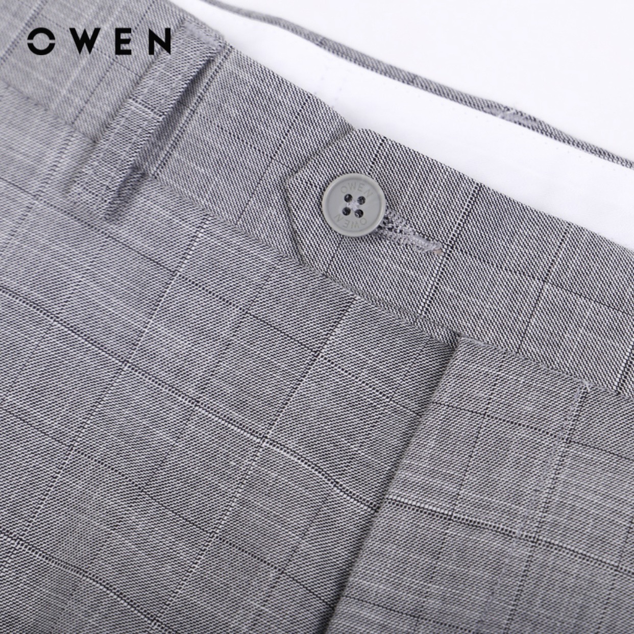 Hình ảnh OWEN - Quần âu nam Owen Slimfit có cạp tăng đơ co dãn (dáng ôm) màu XÁM GHI