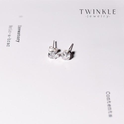 Khuyên Tai Bạc Twinkle Jewelry Diamond 3.5 mm BT0003